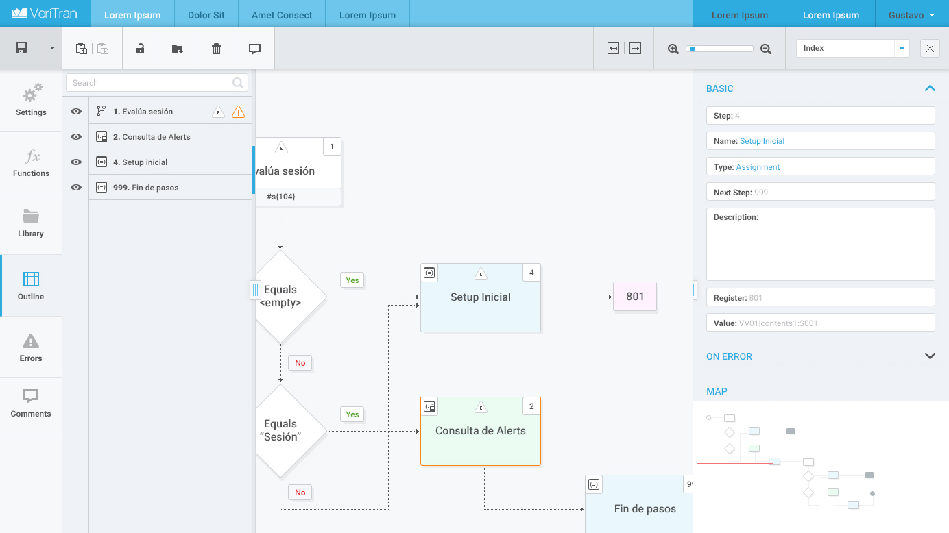 Process editor